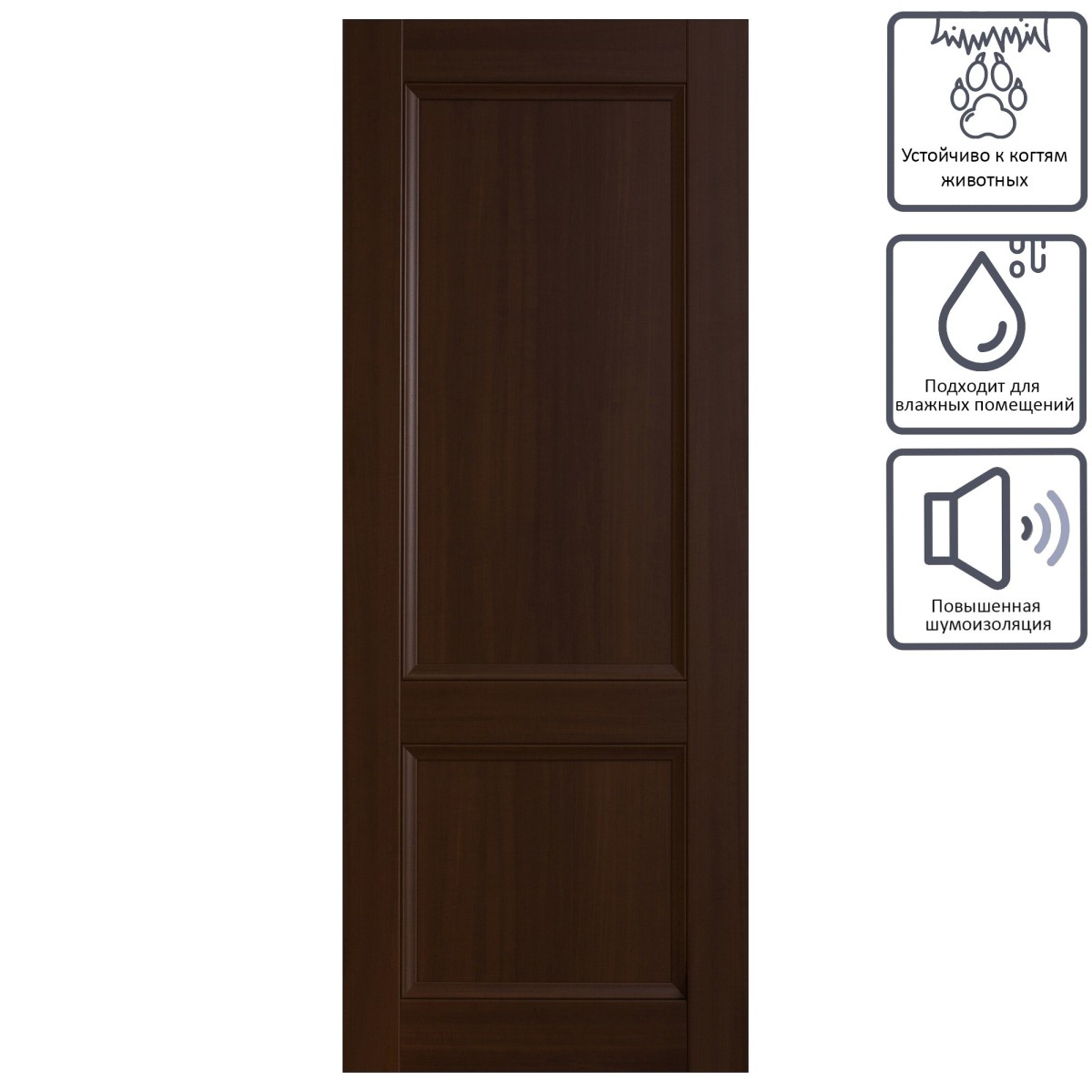 Дверь межкомнатная глухая Танганика 90x200 см