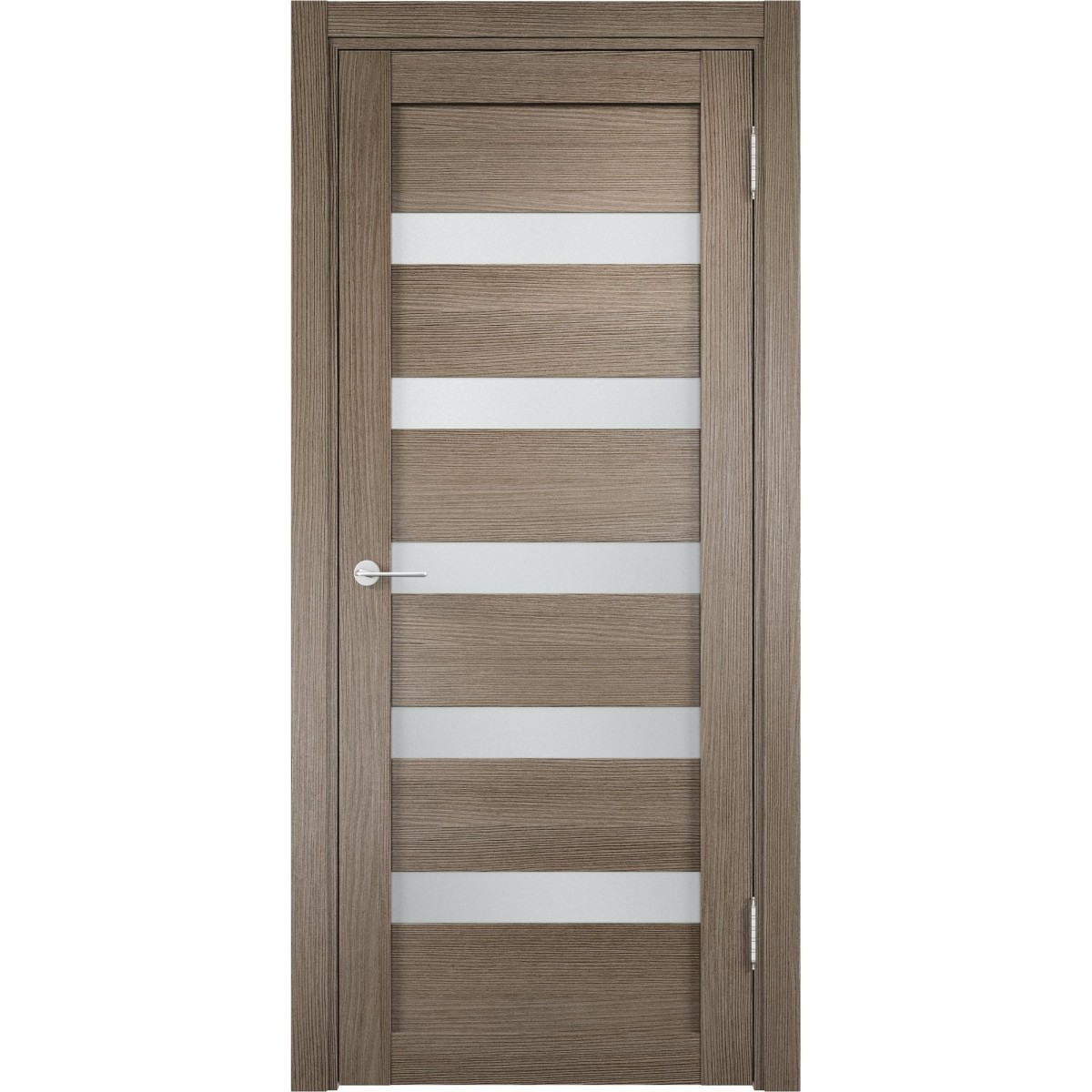 Полотно дверное остеклённое Мюнхен 60x200 см, ламинация, цвет дымчатый дуб 3D