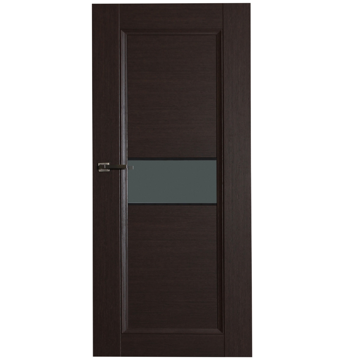 Дверь межкомнатная остеклённая Конкорд cpl 60x200 см цвет черный дуб