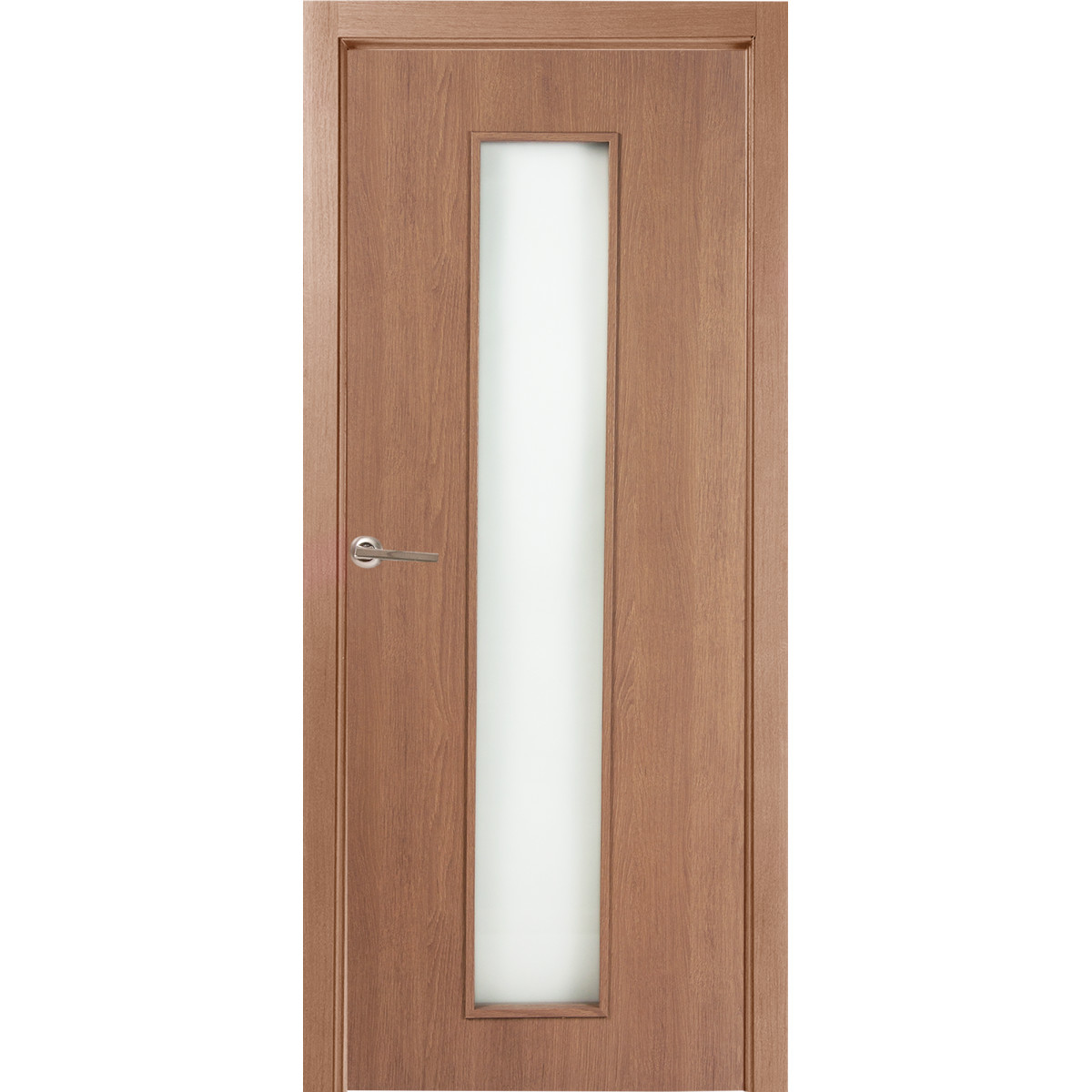 Дверь межкомнатная остеклённая 60x200 см ламинация цвет дуб селект