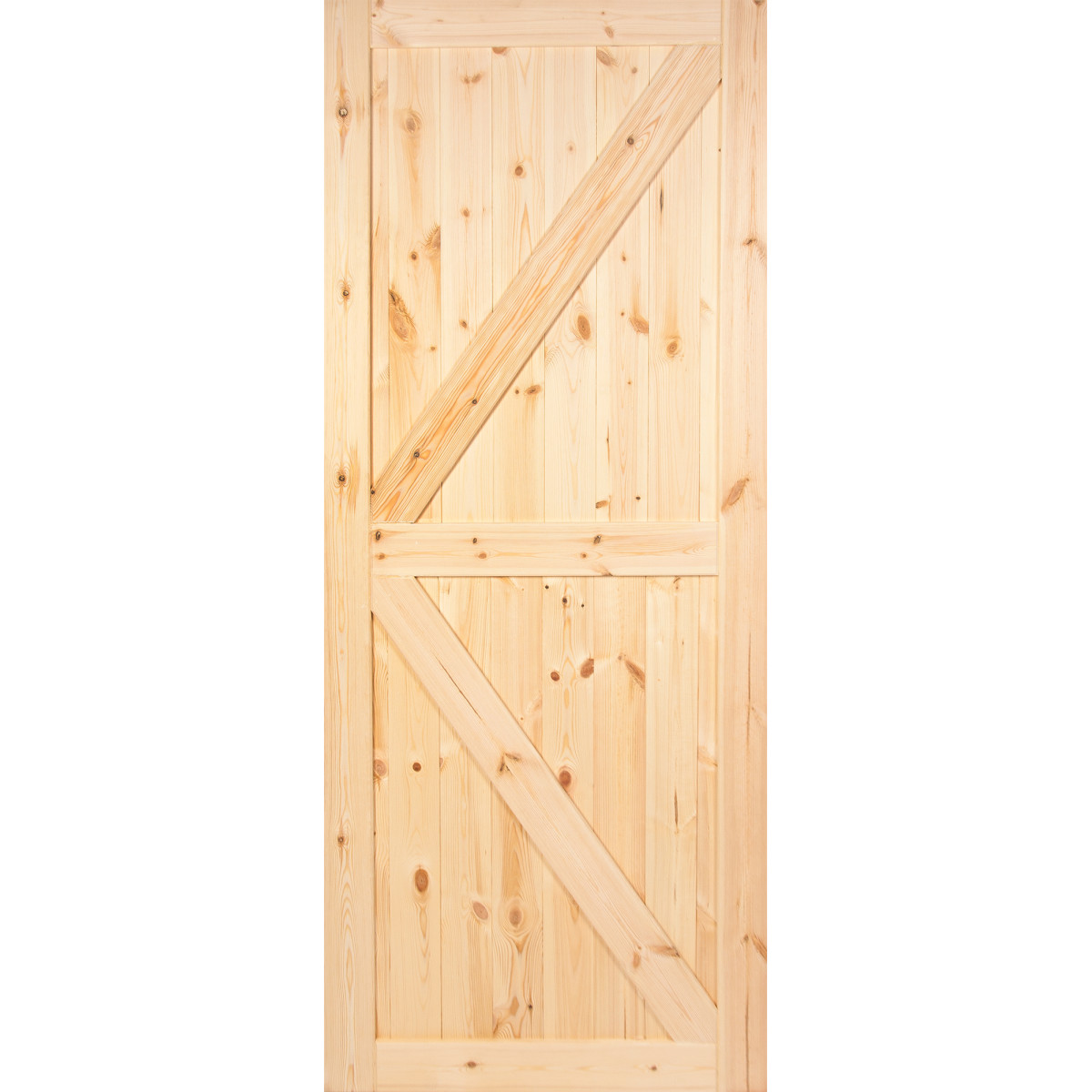 Дверь межкомнатная глухая амбарная, 90х200 см, массив сосны