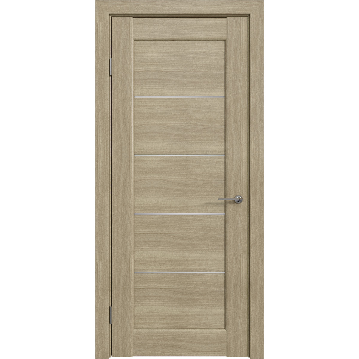 Дверь межкомнатная остеклённая Дельта горизонтальная 80x200 см, ПВХ, цвет ольха серебряная, с фурнитурой