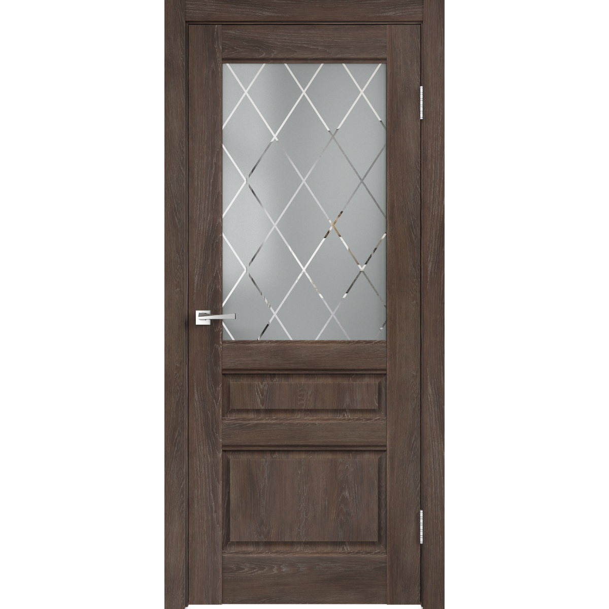 Дверь межкомнатная остеклённая «Летиция» 80x200 см, ПВХ, цвет дуб корица, с фурнитурой