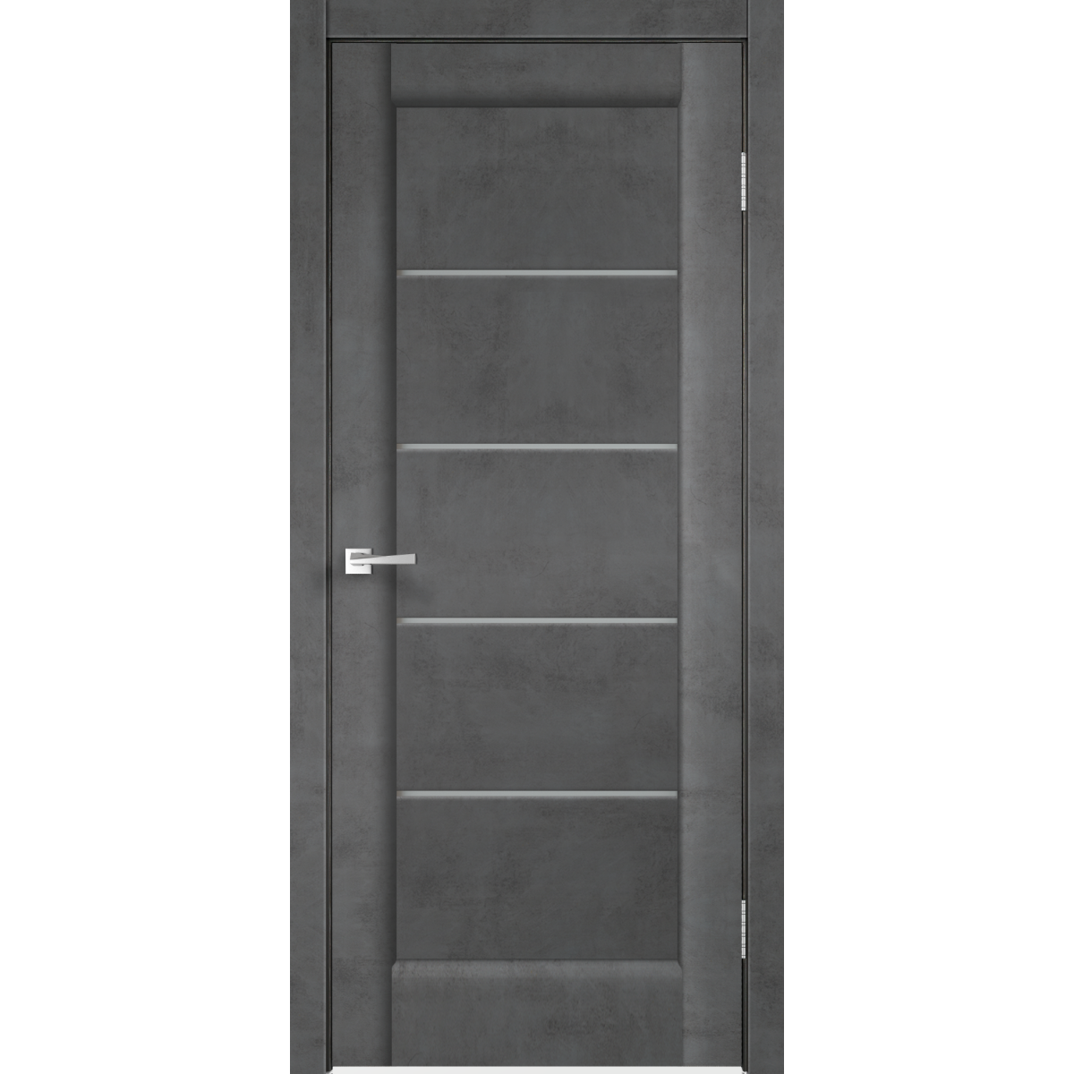 Дверь межкомнатная остеклённая «Сохо», 60x200 см, ПВХ, цвет лофт тёмный, с фурнитурой
