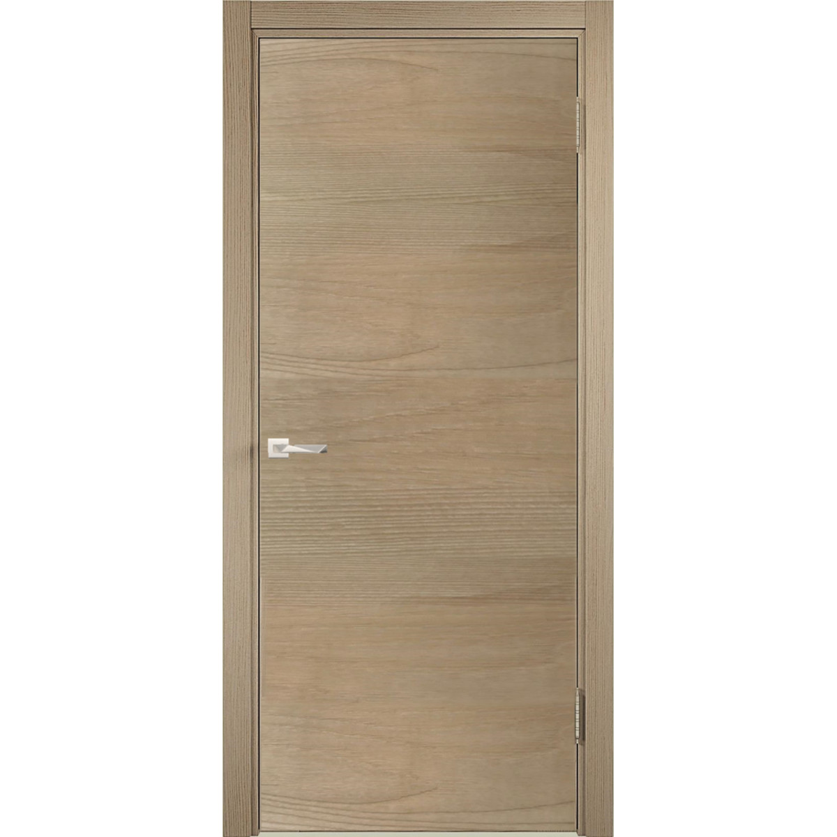 Дверь межкомнатная глухая c замком в комплекте 70x200 см ламинация, цвет ясень коричневый