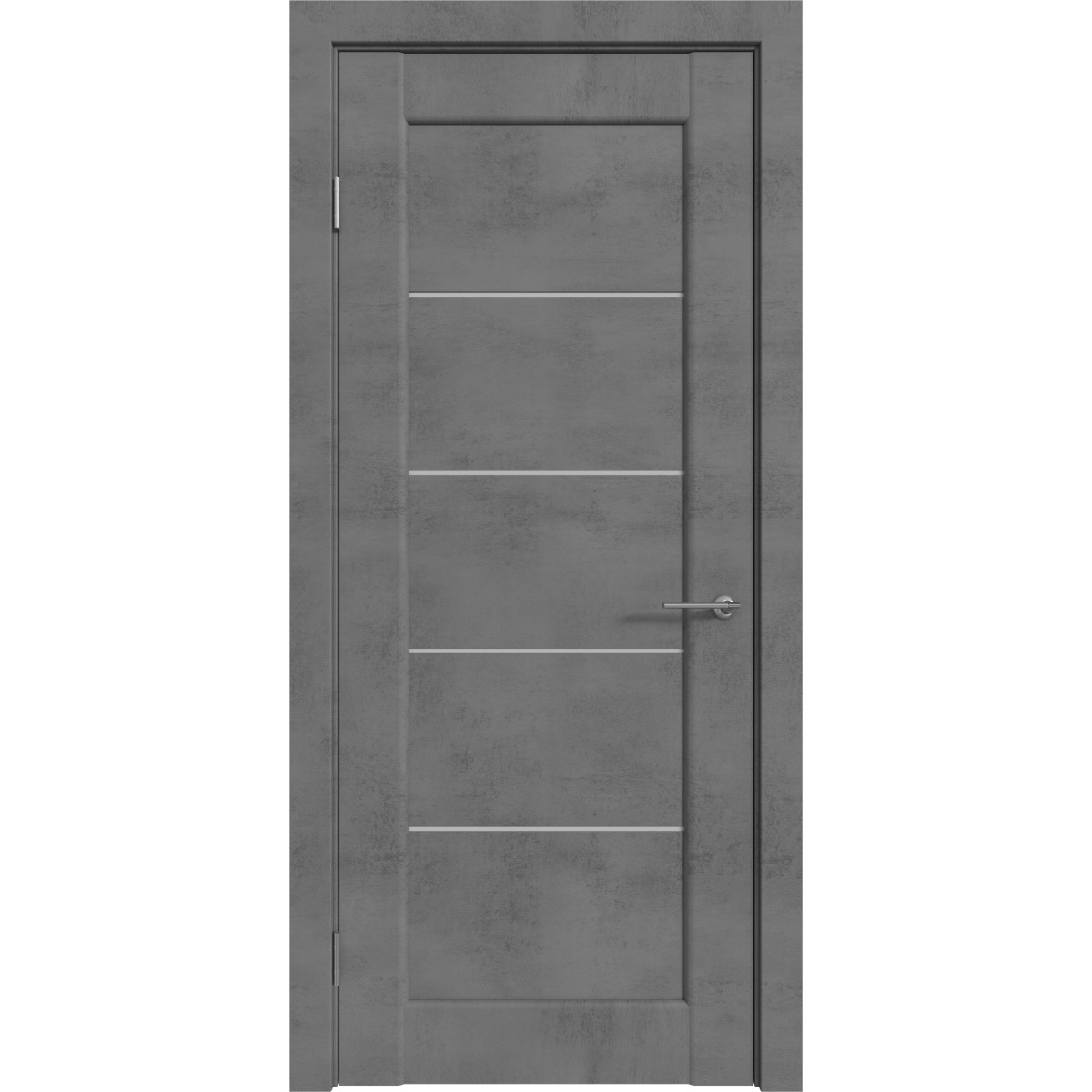 Дверь межкомнатная остекленная Сохо 80x200 см ПВХ цвет лофт темный с фурнитурой