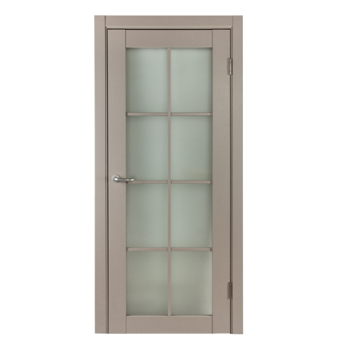 Дверь межкомнатная остеклённая с фурнитурой Пьемонт 60х200 см, Hardflex, цвет платина светлая