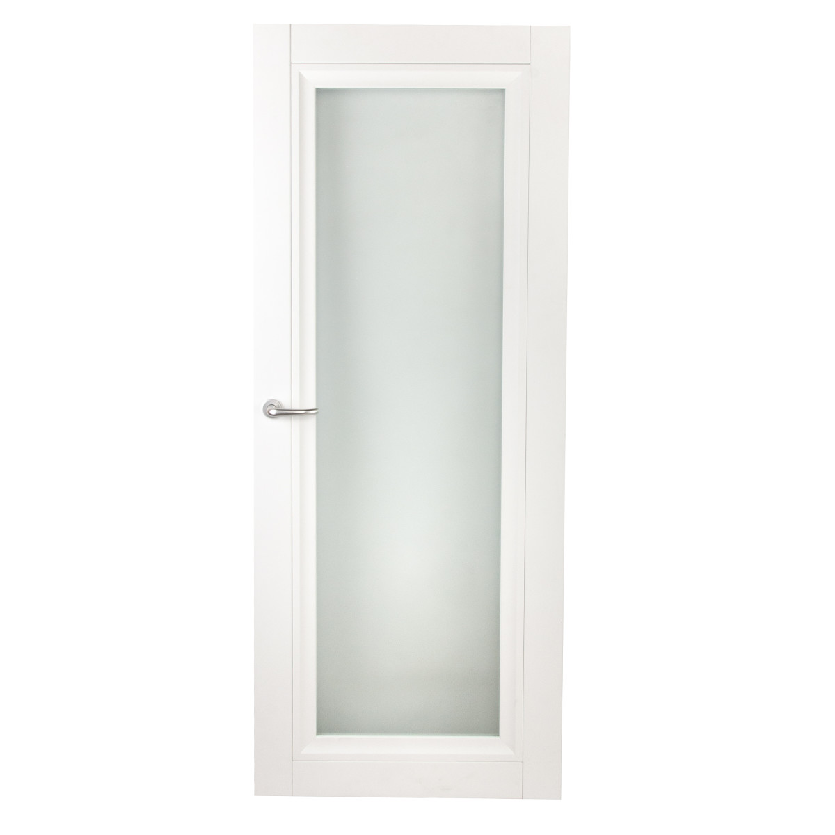 Дверь межкомнатная остекленная Нобиле пп белый 2000x900 мм с замком
