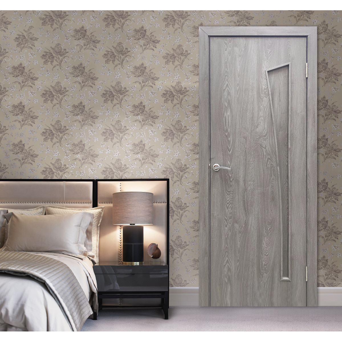 Дверь межкомнатная глухая ламинированная Белеза 200х90 см цвет тернер серый