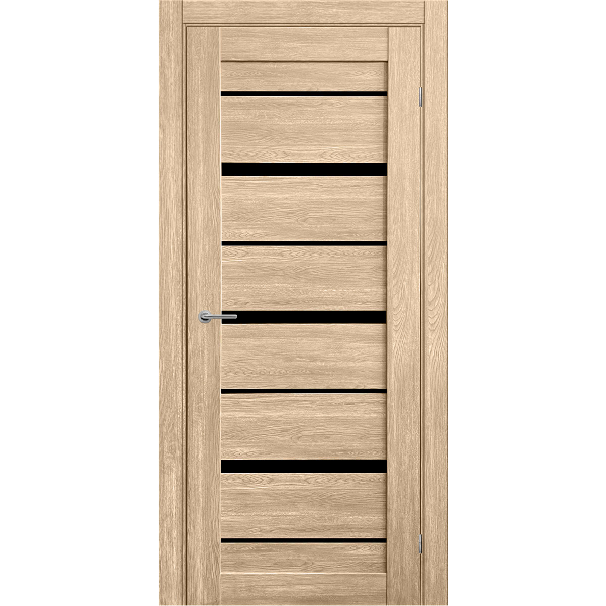 Дверь межкомнатная остеклённая Тренто 80х200 см с фурнитурой, ПВХ, цвет европейский дуб