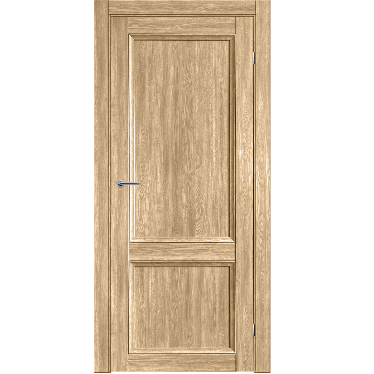 Дверь межкомнатная глухая с замком и петлями в комплекте Рондо 90x200 см ПВХ цвет дуб евро красный