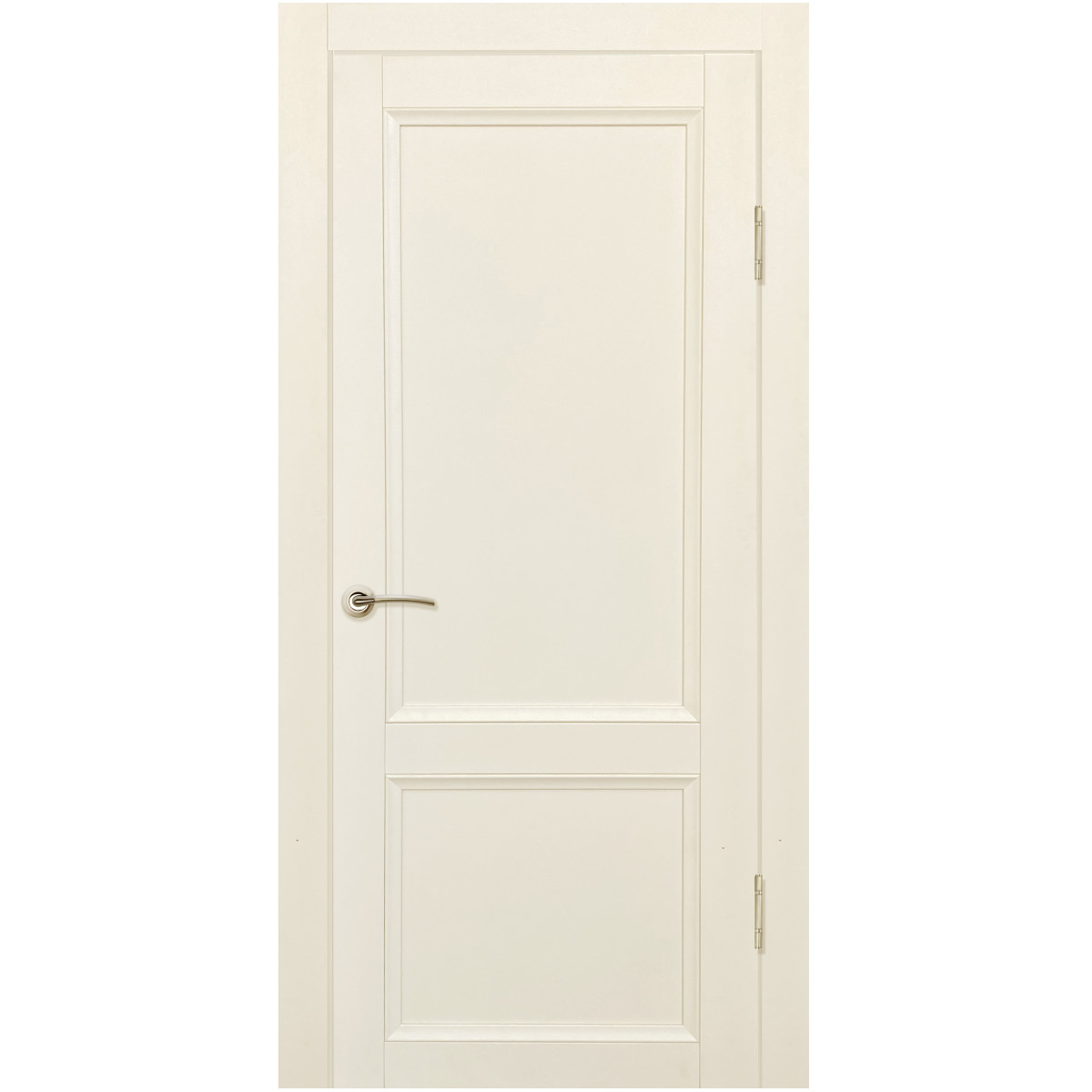 Дверь межкомнатная глухая с замком и петлями в комплекте Рондо 60x200 см Hardflex цвет магнолия