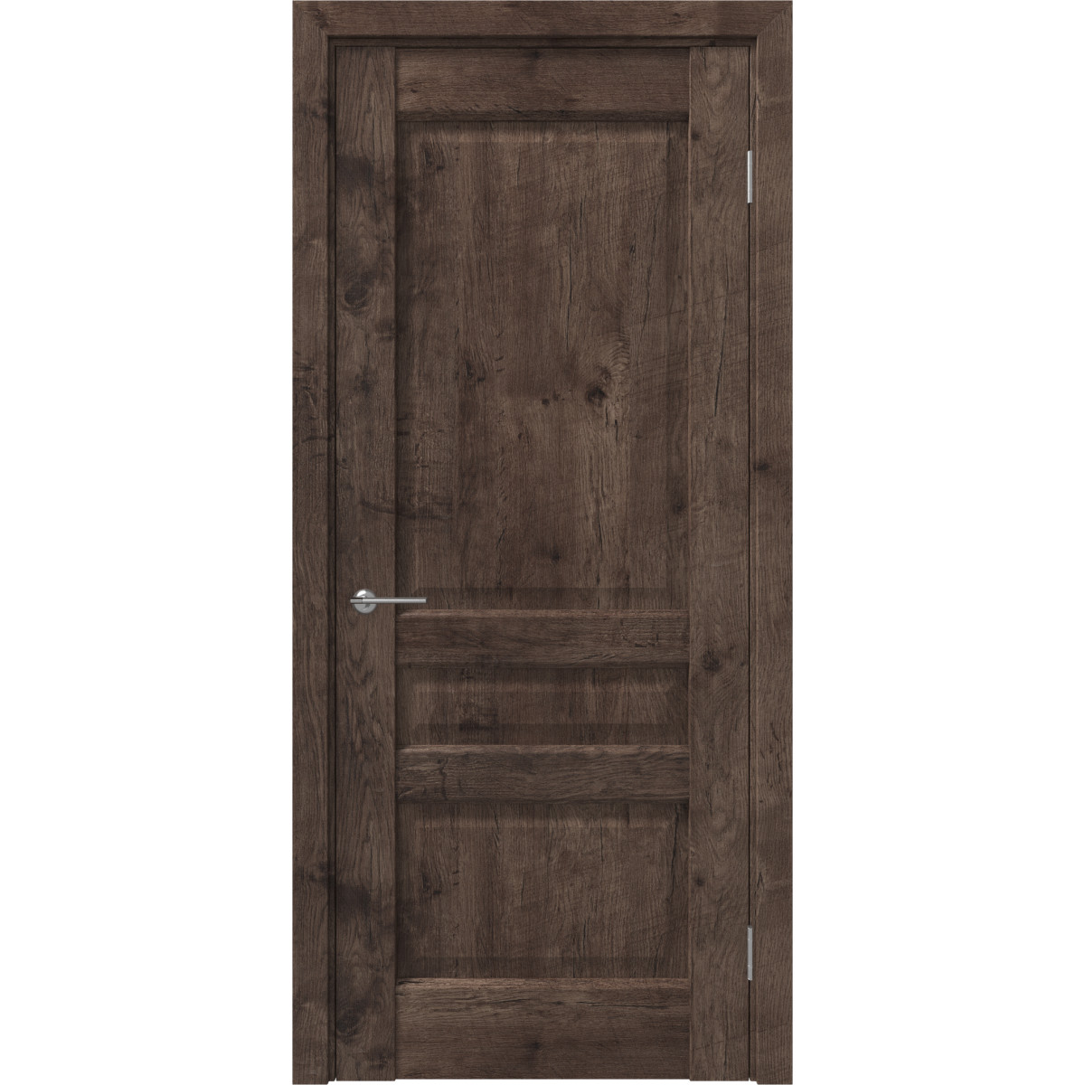 Дверь межкомнатная глухая с замком и петлями в комплекте Artens Магнолия 90x200 см ПВХ цвет акация тёмная